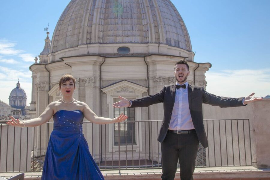 Rome: Terrazza Borromini Open-Air Opera with Aperitif - La Grande Bellezza rooftop tour, 360-degree views and a short window