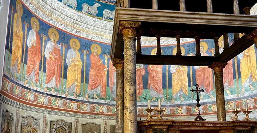 Rome: Tour of St. Clement's Basilica Underground Temples - The 12th-century apse mosaic: gold, symbolism, and why it was built there