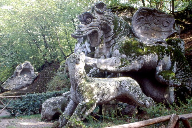 Rome tour off the beat path: Bomarzo Caprarola & Calcata - Bomarzo Sacro Bosco: the Mannerist monster garden stop