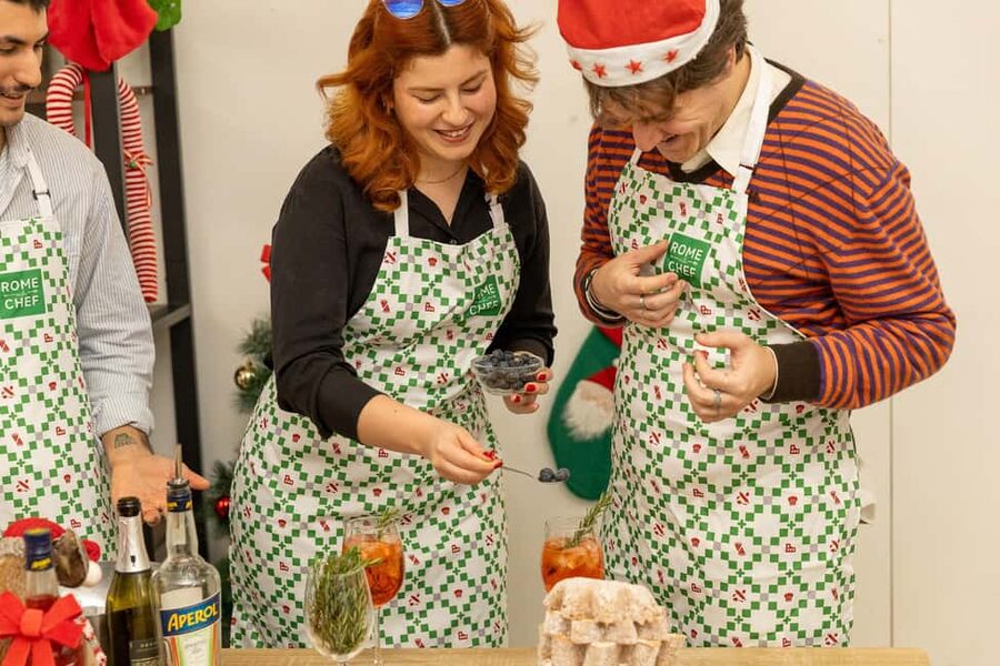Rome: Traditional Pasta with Cocktails Cooking Class - Three spritzes, one mixologist: Aperol, Hugo, limoncello