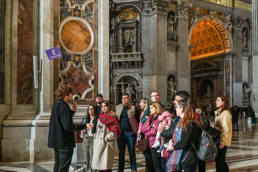Rome: Vatican Museums, Sistine Chapel & Basilica Tour - St. Peter’s Basilica upgrade: Pietà, Bernini’s Baldachin, and Royal Staircase access