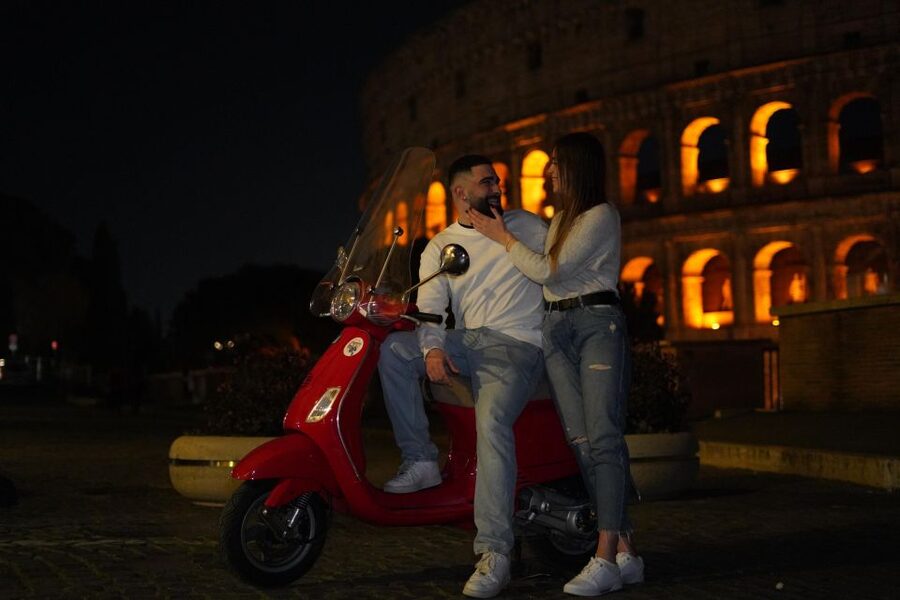 Rome: Vespa Scooter Night Tour with Pro Photographer - The Colosseum at Night, Plus a Real Photo Stop