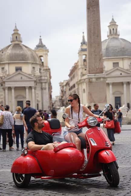 Rome: Vespa Sidecar Tour with Hotel Transfers & Gelato - Key things to know before you ride
