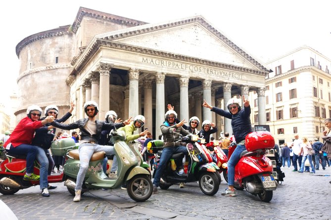 Rome Vespa Small Group Sightseeing Tour, 3 Hour Experience - Stop 5: Pantheon stop and what’s included vs not