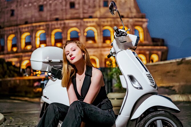 Rome Vespa Small Group Tour with Photoshoot - Oppio Caffè start, then straight into the Colosseum area