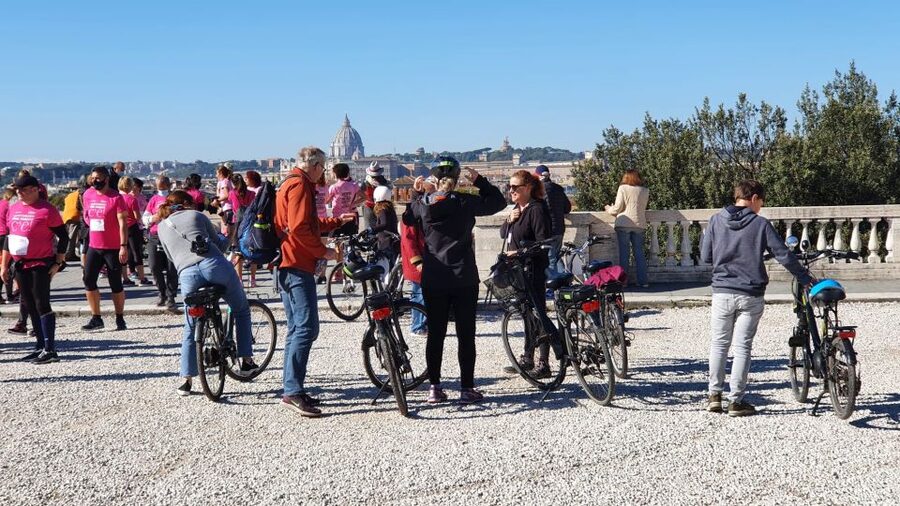 Rome: Villa Borghese E-Bike Tour - Water Clock and the temple stops: small Roman details, explained fast