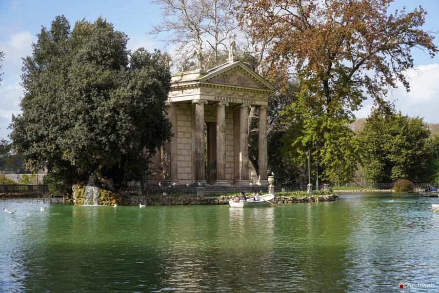 ROME: Villa Borghese Lake tour by boat paddling independently +aperitivo - The aperitivo at Casina del Lago: where the tour really becomes Roman