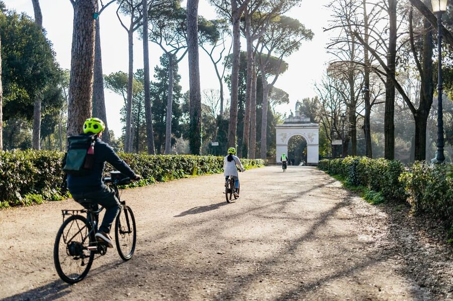 Rome: Villa Borghese, Villa Ada, and Coppedè E-Bike Tour - Temple of Aesculapius and the quick stops that add real context