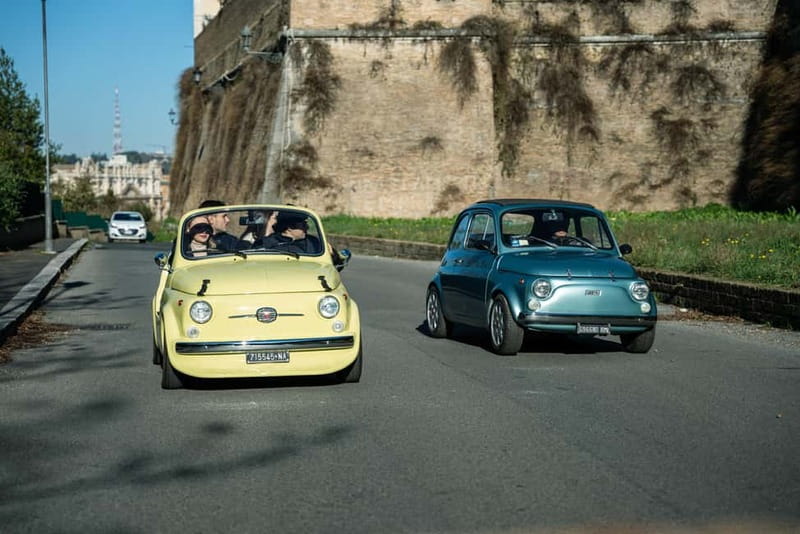 Rome: Vintage Fiat 500 Cabriolet Private City Tour - Fontana dell’Acqua Paola break, prosecco timing, and the coffee break feel