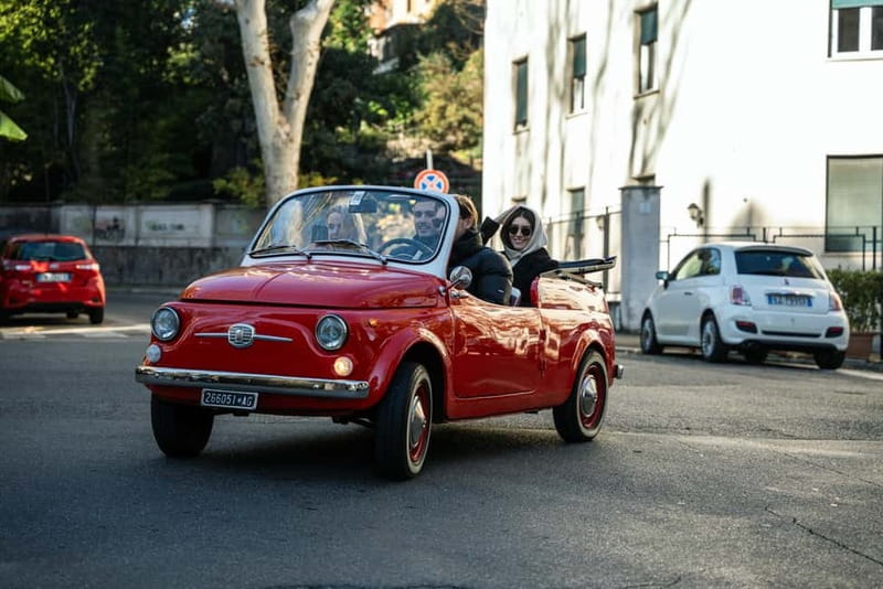 Rome: Vintage Fiat 500 Cabriolet Private City Tour - Baths of Caracalla photo stop, then rolling to the Colosseum finish