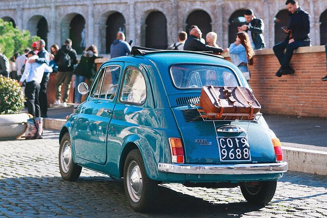 Tour of Rome Aboard a Vintage Fiat 500 - Trajan’s Column: How a Victory Monument Becomes a Story on Marble