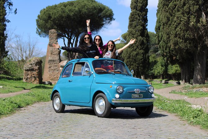 Tour of Rome Aboard a Vintage Fiat 500 - Teatro di Marcello and the Marble Temples Near Bocca della Verità