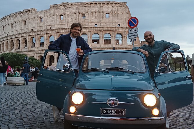 Tour of Rome Aboard a Vintage Fiat 500 - The Colosseum From the Outside, Plus a Bubbly Photo Break
