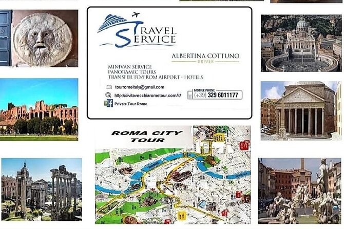 Transfers from Fiumicino/Rome to Civitavecchia - From Fiumicino or Rome Hotels to Civitavecchia Port or City Center