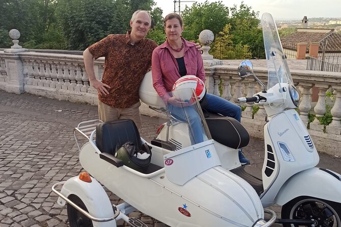 Vespa Sidecar Tour at Day/Night with Pickup - Pyramid of Cestius and other drive-by moments you would miss on foot