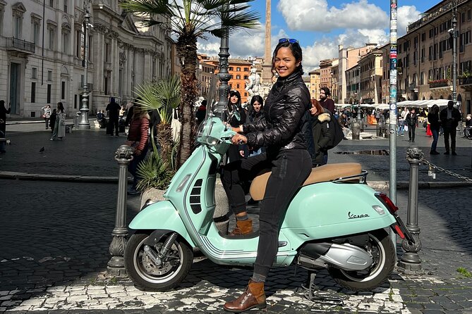 Vespa Tour in Rome Driven by Us with Optional Pick Up - Gianicolo Belvedere: the ride ends with a view