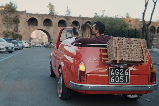 Vintage Fiat 500 Cabriolet: Rome's Highlight Semi Private Tour - Tiber River, Aurelian Walls, and Trastevere street time