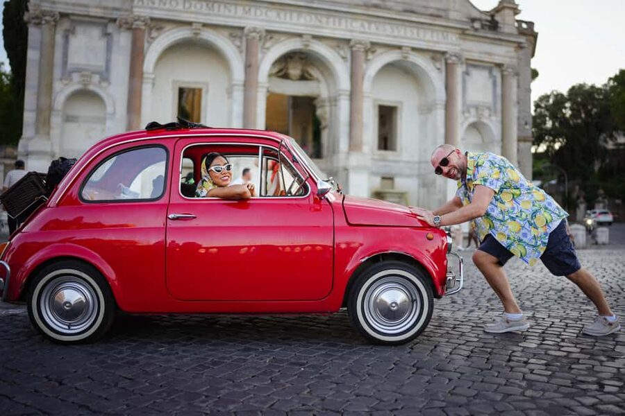 Vintage Fiat500 car Tour by Professional Photographer - Giardino degli Aranci in the Fiat, with time to roam