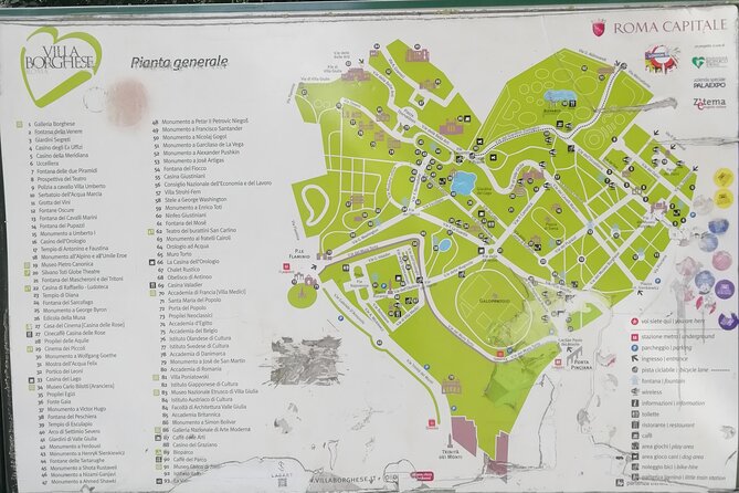 Watercolor Private Tour at Villa Borghese Rome with Guido - Villa Borghese watercolors: how the 2-3 outdoor stops work